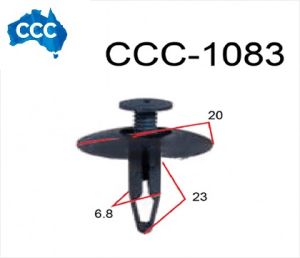 Black Rivet Clips 25 pcs CCS-1083