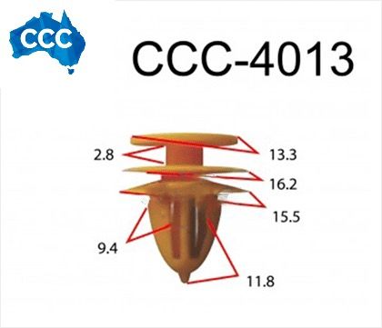 CCS-4013 Hyundai Trim Clips 25pcs 