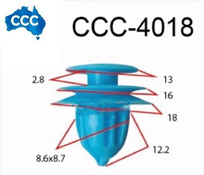 CCS-4018 Toyota Body Trim & Mould Clips 25pcs