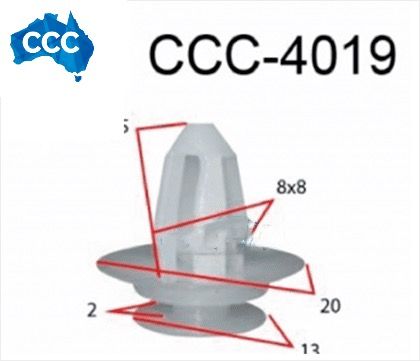 CCS-4019 Universal Body Trim & Mould Clips 25pcs