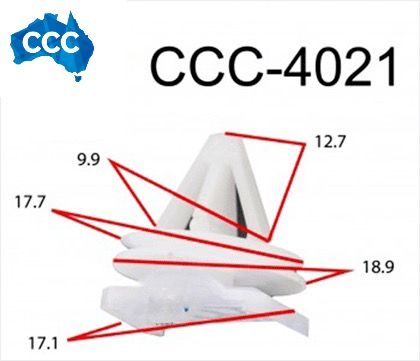 CCS-4021 White Body Trim & Mould Clips 25pcs