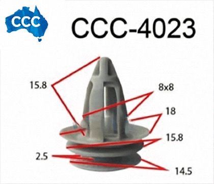 CCS-4023 BMW Body Trim Clips 25pcs 