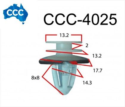 CCS-4025 BMW Body Trim Clips 25pcs 