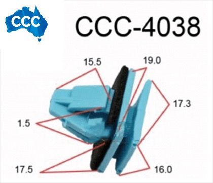 CCS-4038 Hyundai- Kia Rocker Panel Molding Clips 25pcs 