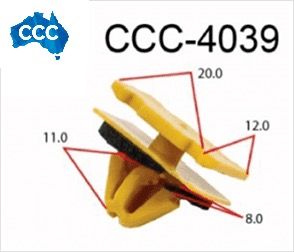 CCS-4039 Holden Volt,Trax Wheel Flare Rocker Panel Clips 25pcs 