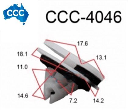 CCS-4046 Exterior Mould Clips & Interior Trim Clips 25pcs