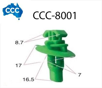 Toyota Green Body Flare Clips 25pcs CCS-8001