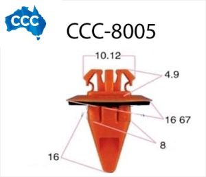 Toyota Red Body Flare Clips 25pcs CCS-8005