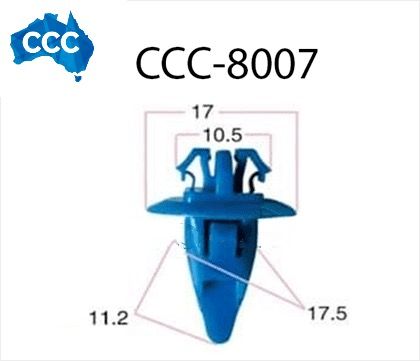 Toyota Blue Body Flare Clips 25pcs CCS-8007