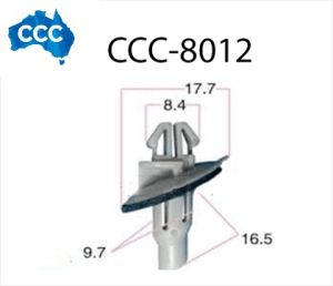 Toyota Grey Body Flare Clips 25pcs CCS-8012