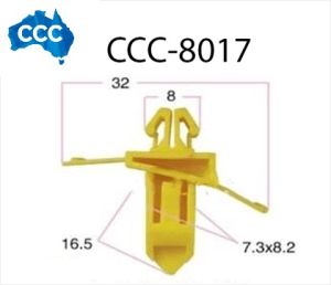 Toyota Yellow Body Flare Clips 25pcs CCS-8017