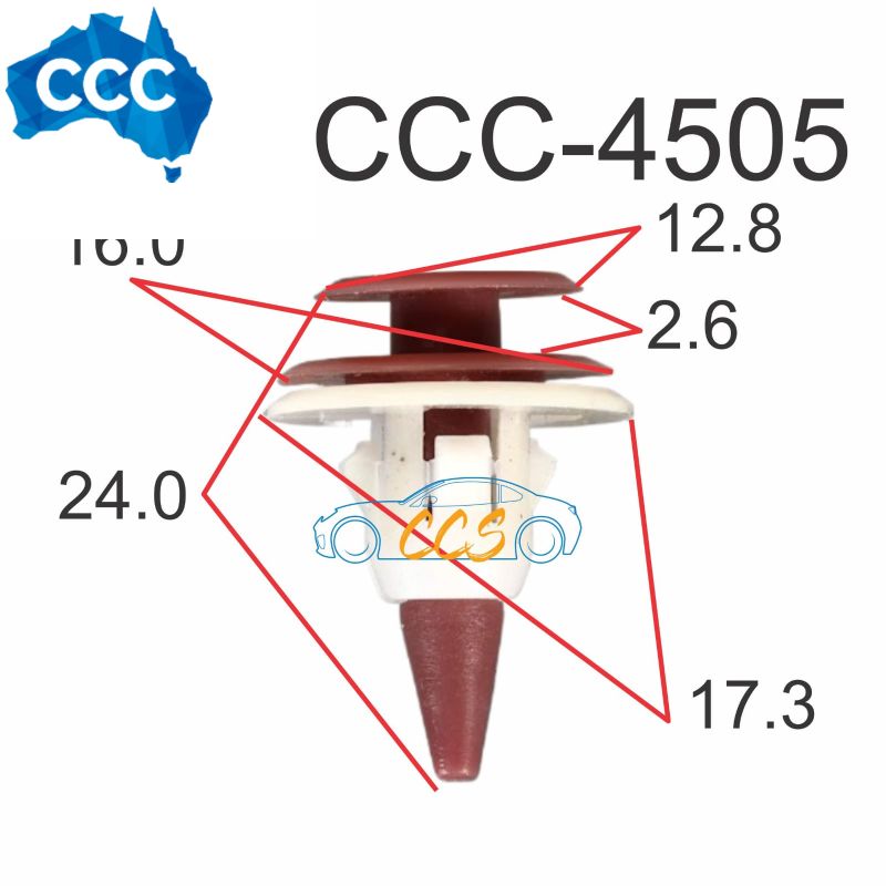 Isuzu D-Max/Colorado/Rodeo Mould Flare Clips 25pcs CCS-4505