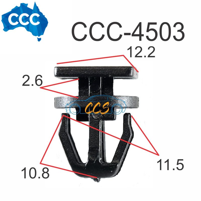 Black Exterior Mould Clips & Interior Trim Clips 25pcs CCS-4503