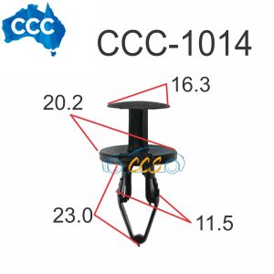 Ford Ranger and BT-50 2021-up Inner Guard Black Scrivet Clips 25pcs CCS-1014