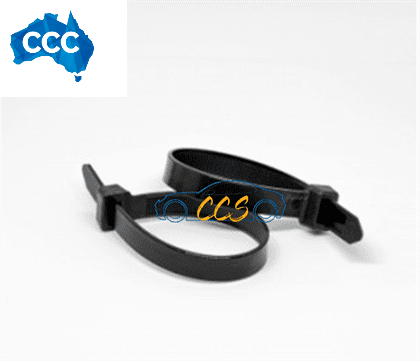 12.6mm x 230mm Black Cable Ties