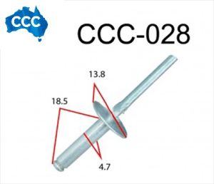 Automotive Metal Pop Rivets 25pcs CCS-028