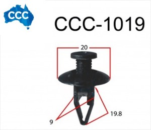 Holden Black Scrivet Clips 25pcs CCS-1019 