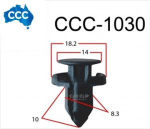 Honda Black Rivet Clips 25pcs CCS-1030