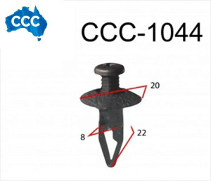 Nissan Black Scivet Clips 25pcs CCS-1044 