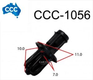 Black Rivets Clips 25pcs CCS-1056