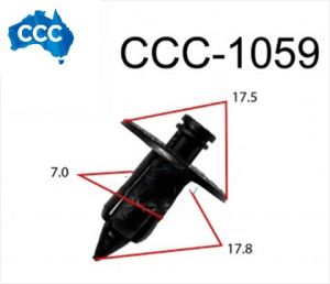 Toyota Black Rivet Clips 25pcs CCS-1059
