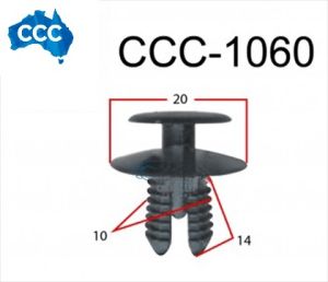 Mercedes Black Truck Rivet Clips 25pcs CCS-1060