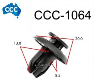 Mazda Inner Guard Black Rivet Clips 25pcs CCS-1064