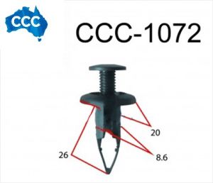 Landcruiser 200s Inner Guard Black Scrivet Clips 25pcs CCS-1072