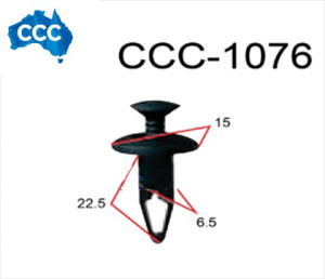 Black Scrivet Clips 25pcs CCS-1076
