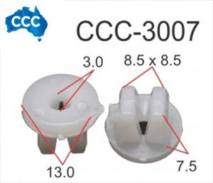 CCS-3007 White Plastic Screw Gommets 25pcs 