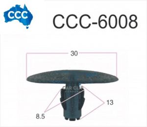 Black Subaru Bonnet Pad Clips 25pcs CCS-6008