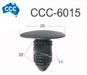 Ford Black X-Tree Clips 25pcs CCS-6015