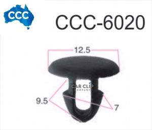 Black Toyota Panel Clips 25pcs CCS-6020