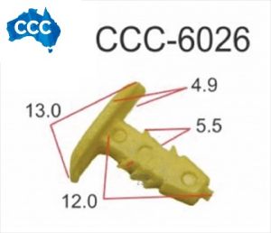 Yellow Holden/ Ford/Univ Door Rubber Clips 25pcs CCS-6026