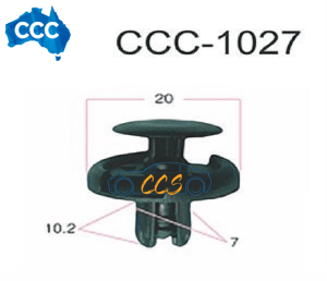 Toyota/Honda Black Rivet Clips 25pcs CCS-1027
