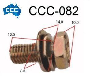 8.8 M6 10mm Head-Bolt with Spring Washer 25pcs CCS-0082 