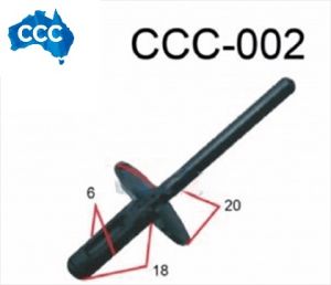 Automotive Black Plastic Pop Rivets 25pcs CCS-0002