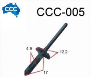 Automotive Black Plastic Pop Rivets 25pcs CCS-0005