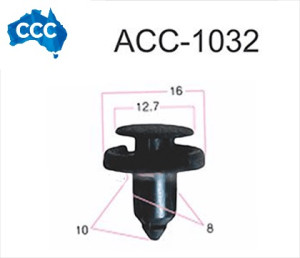 Honda Black Rivet Clips 25pcs CCS-1032