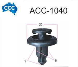  Mazda Black Rivet Clips 25pcs CCS-1040